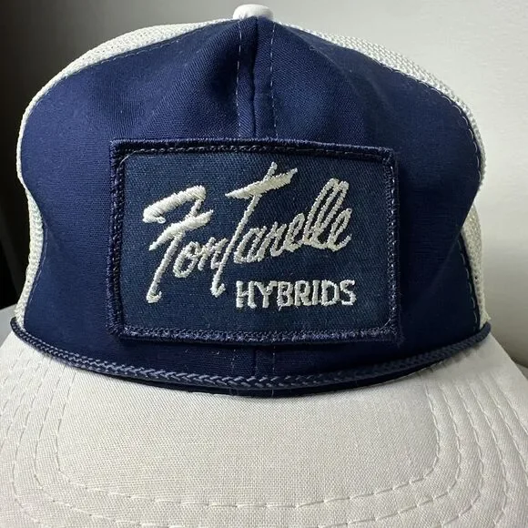 Fontanelle Hybrids Patch SnapBack Trucker Mesh Hat Cap Blue Farm Ag Vintage - Picture 6 of 9